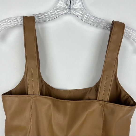 NEW Abercrombie women’s faux leather corset crop top size S brown - Picture 5 of 12